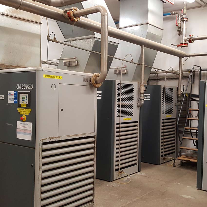 Compresseurs industriels Atlas Copco installés au Maroc